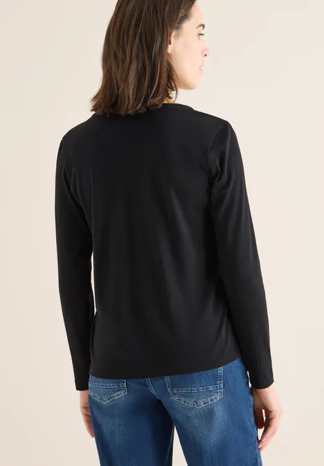 Shirt im Tunika-Look Black Shirt im Tunika-Look Black