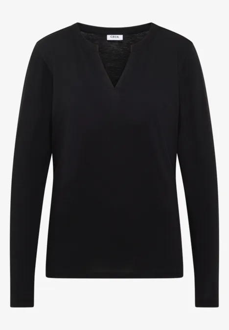 Shirt im Tunika-Look Black Shirt im Tunika-Look Black