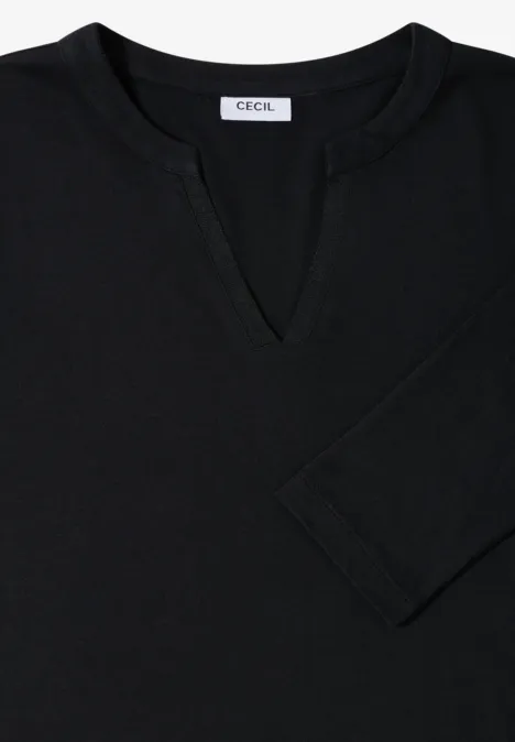 Shirt im Tunika-Look Black Shirt im Tunika-Look Black