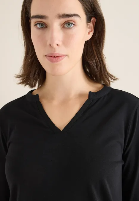 Shirt im Tunika-Look Black Shirt im Tunika-Look Black