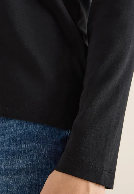 Shirt im Tunika-Look Black Shirt im Tunika-Look Black