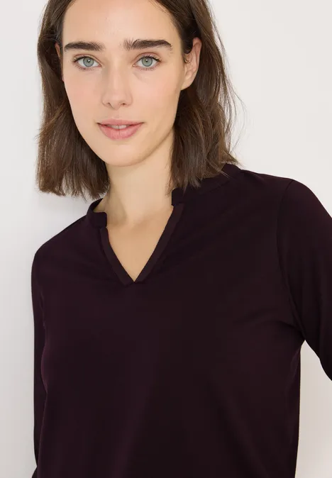 Shirt im Tunika-Look eggplant red Shirt im Tunika-Look eggplant red