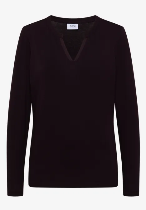 Shirt im Tunika-Look eggplant red Shirt im Tunika-Look eggplant red