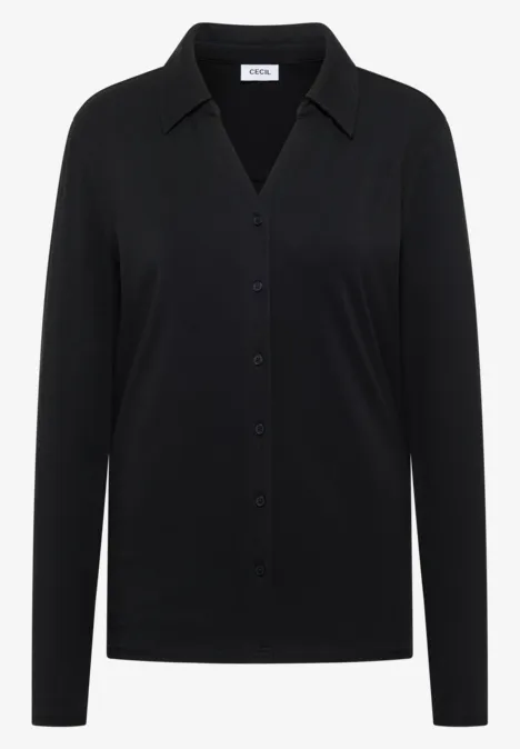 Shirt mit Hemdkragen Black