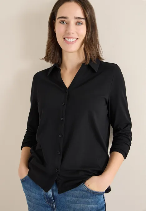 Shirt mit Hemdkragen Black