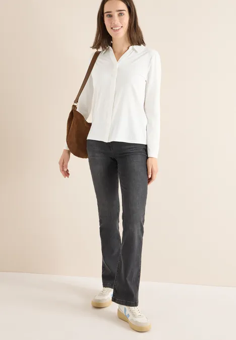 Shirt mit Hemdkragen vanilla white