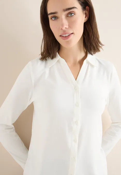 Shirt mit Hemdkragen vanilla white