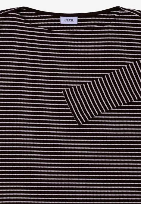 Gestreiftes Langarmshirt eggplant red Gestreiftes Langarmshirt eggplant red