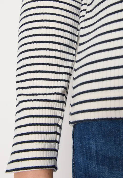 Gestreiftes Langarmshirt creamy white Gestreiftes Langarmshirt creamy white