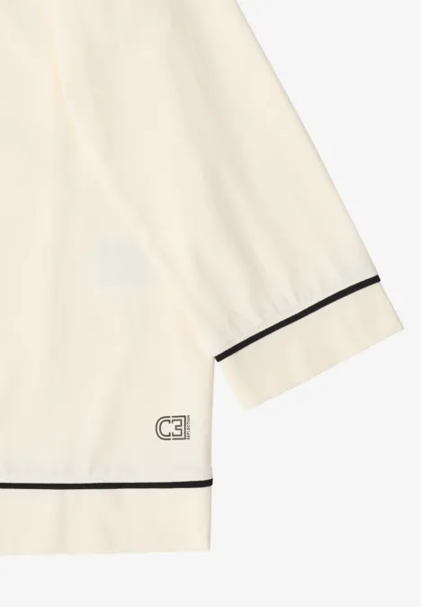 Shirt mit Kontrastdetail creamy white