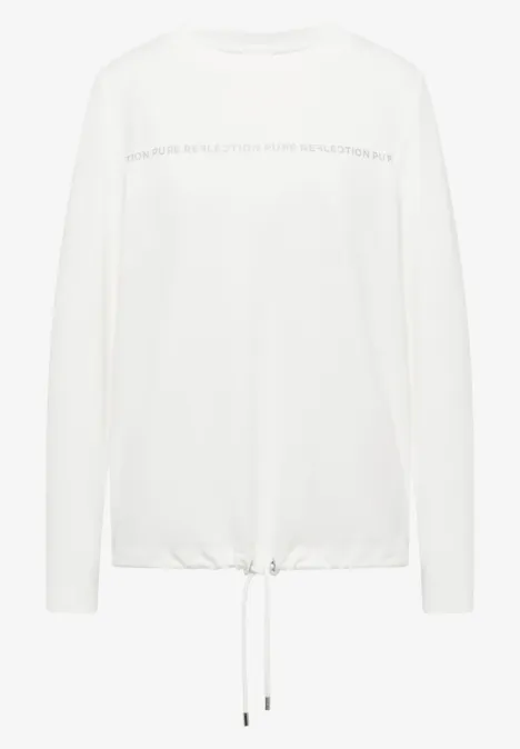Langarmshirt mit Wording vanilla white