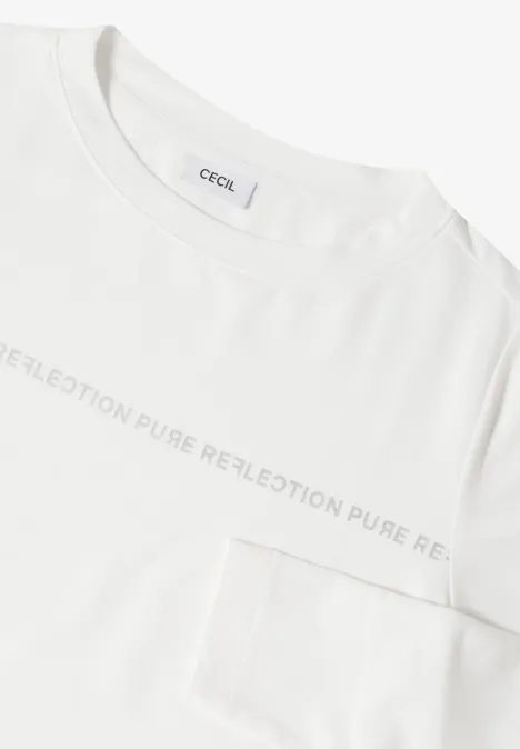 Langarmshirt mit Wording vanilla white