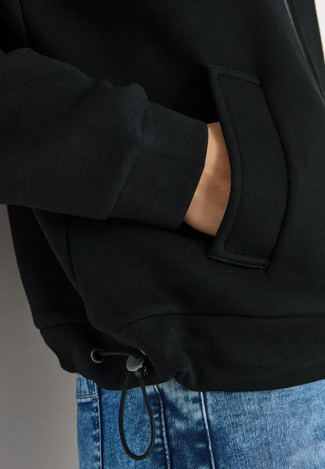 Zacht piquée jasje Black