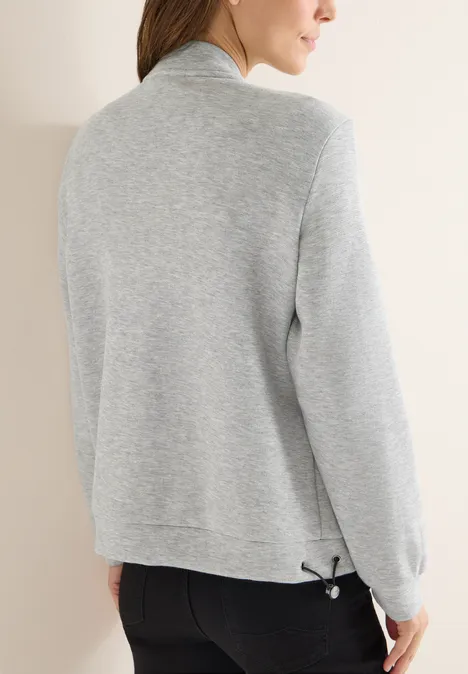 Zacht piquée jasje luna grey melange