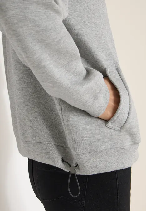 Zacht piquée jasje luna grey melange