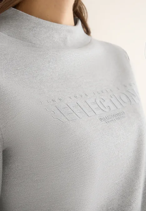 Shirt met glitter tekst null