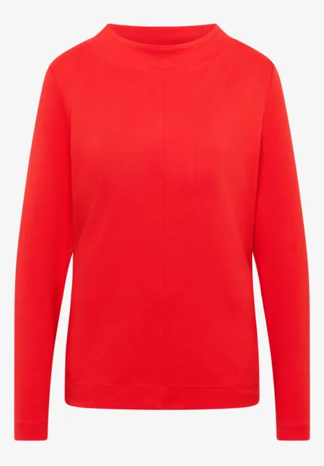 Funnelneck Shirt in Unifarbe pumpkin orange