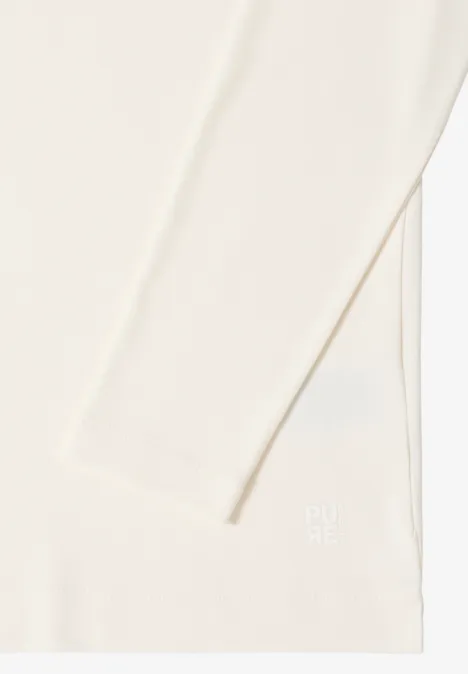 Funnelneck Shirt in Unifarbe creamy white Funnelneck Shirt in Unifarbe creamy white