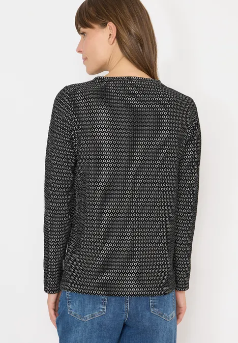 Two-Tone Strukturshirt Black Two-Tone Strukturshirt Black