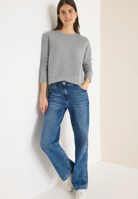 Glitzer Ottoman Shirt luna grey melange