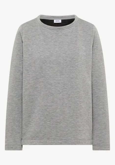 Glitzer Ottoman Shirt luna grey melange