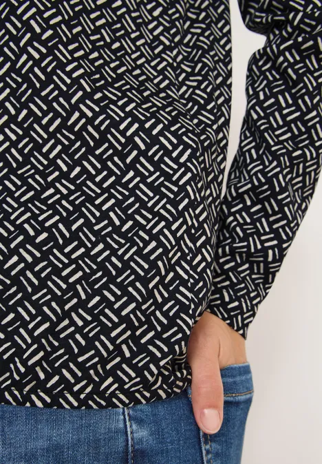 Gemustertes Tunika-Shirt light greige