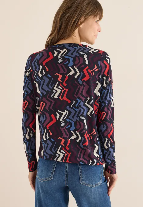 Gemustertes Tunika-Shirt black multi