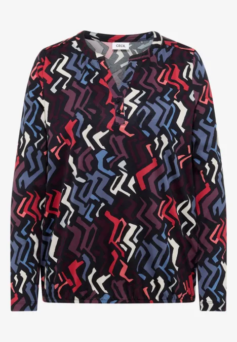 Gemustertes Tunika-Shirt black multi