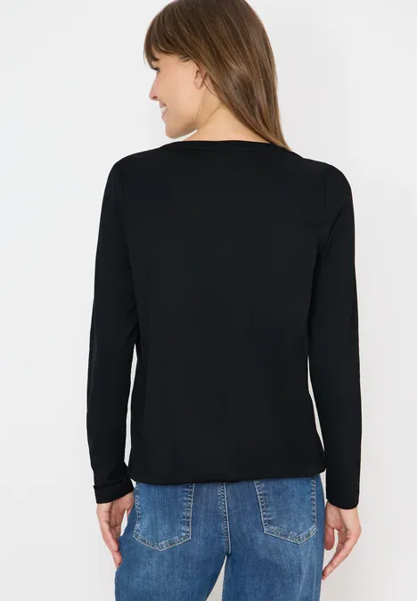 Shirt im Tunika-Look Black