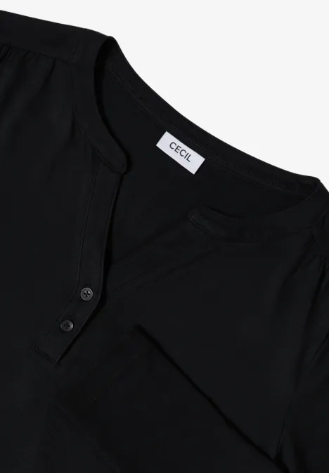 Shirt im Tunika-Look Black