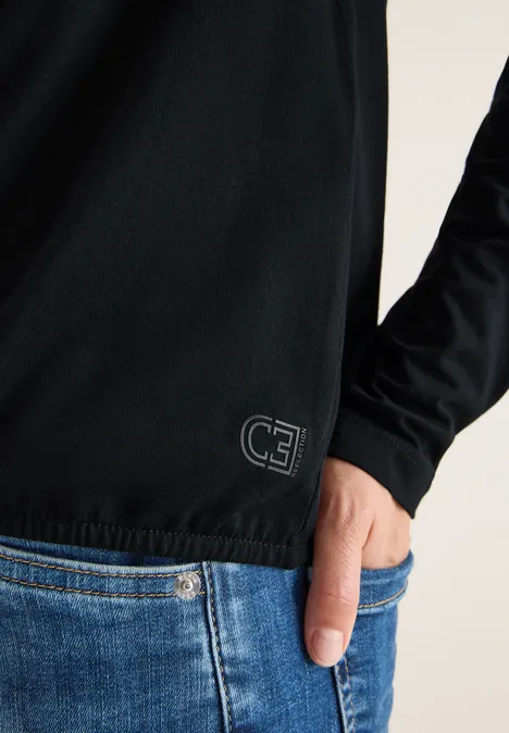 Shirt im Tunika-Look Black