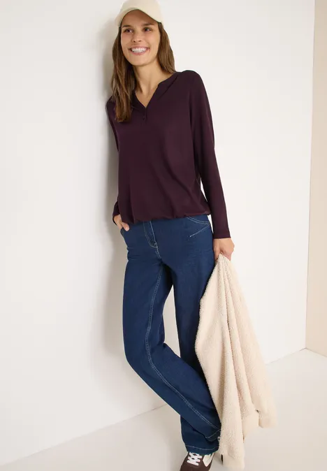 Shirt im Tunika-Look eggplant red