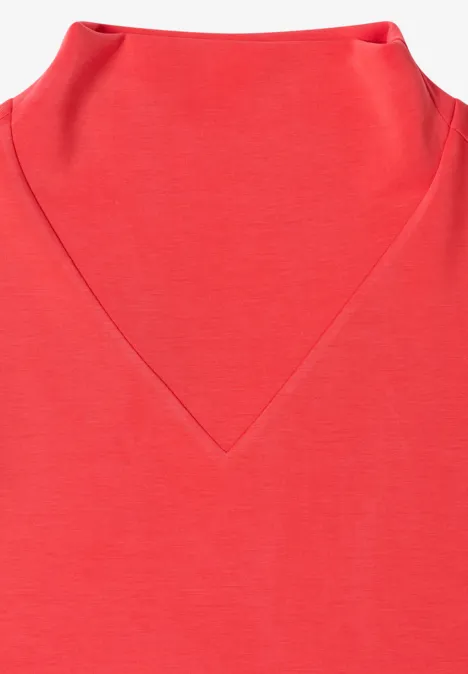 T-shirt à grand col pumpkin orange