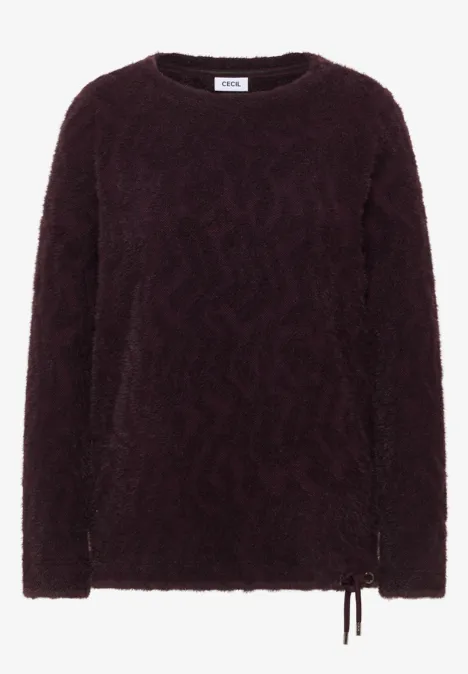 Federgrarn Jacquard Shirt eggplant red