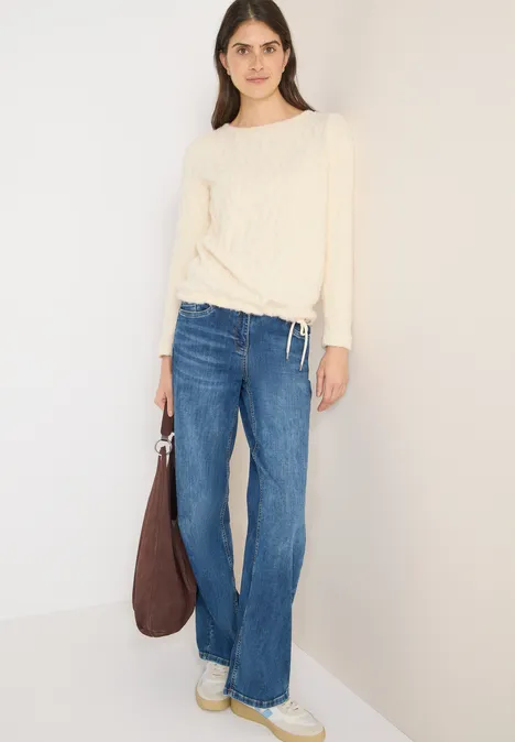 Federgrarn Jacquard Shirt creamy white