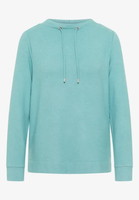 Cosy Melange Langarmshirt foam blue melange