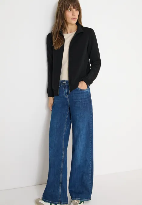 Zacht jack met getapet detail Black