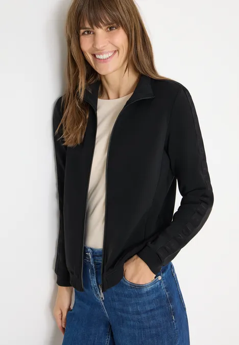 Zacht jack met getapet detail Black