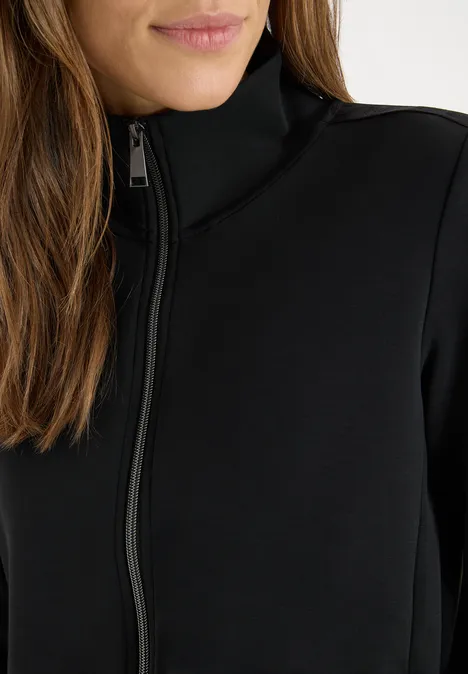 Zacht jack met getapet detail Black