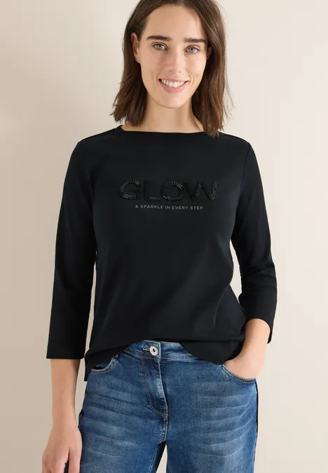 Shirt mit Wording Black Shirt mit Wording Black