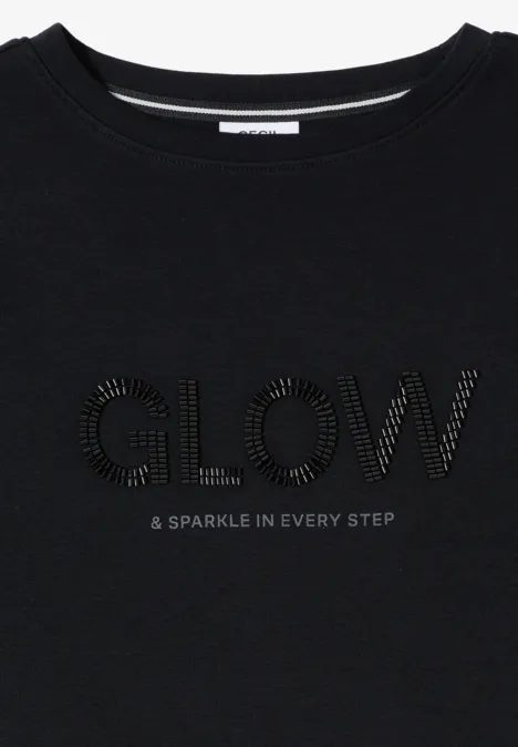 Shirt mit Wording Black Shirt mit Wording Black