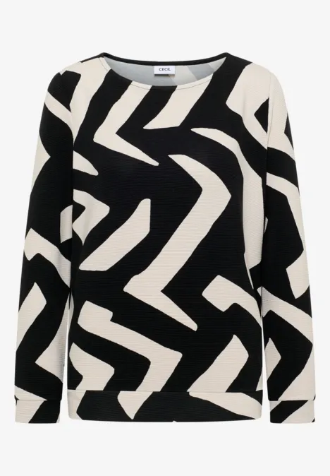 Ottoman Shirt mit Muster light greige Ottoman Shirt mit Muster light greige