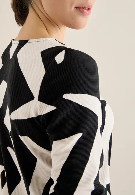 Ottoman Shirt mit Muster light greige Ottoman Shirt mit Muster light greige