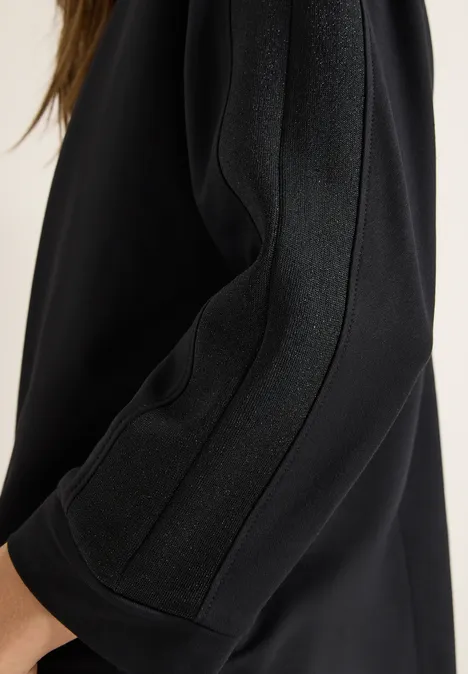 Batwing shirt met tape Black