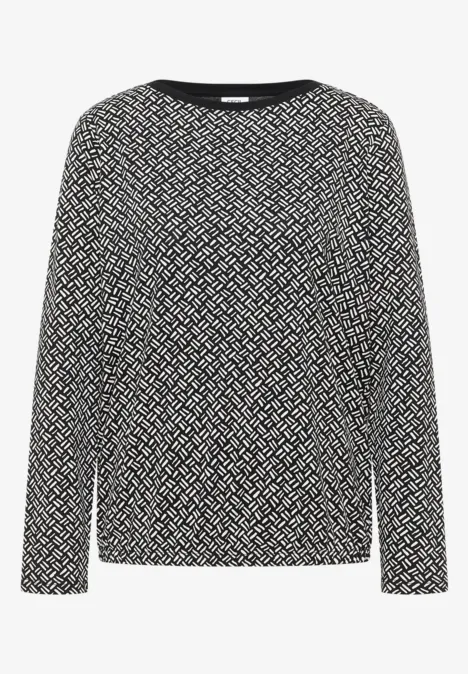 Wzorzysta koszula light greige