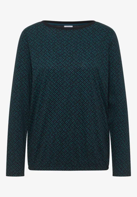 Shirt met patroon dark sea green