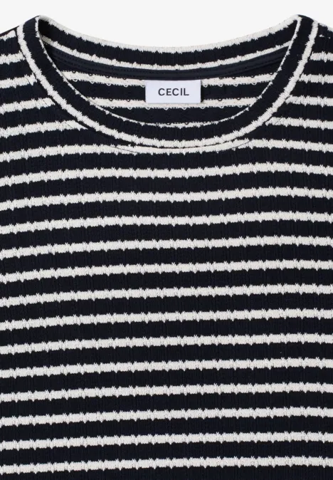 T-shirt rayé à manches longues universal blue