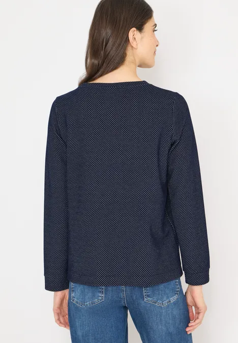 Shirt met structuur in twee kleuren universal blue