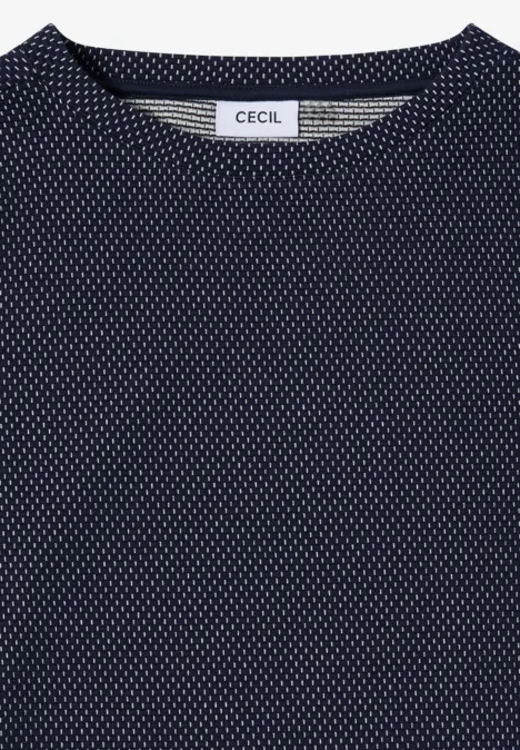 Shirt met structuur in twee kleuren universal blue