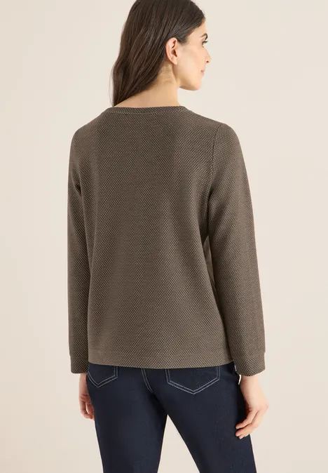 Shirt met structuur in twee kleuren null